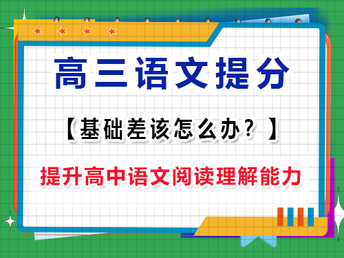 高三語文基礎(chǔ)差補(bǔ)救方法第四步：提升高中語文閱讀理解能力；